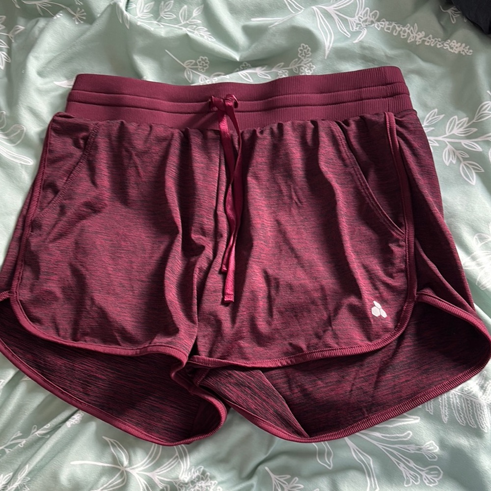 Tek Gear Red Athletic Shorts with Drawstring Waistband